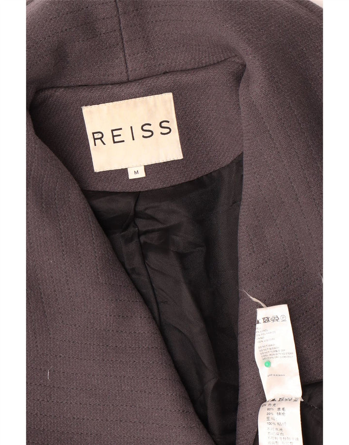 Abrigo Reiss para mujer UK 44 Lana gris medio