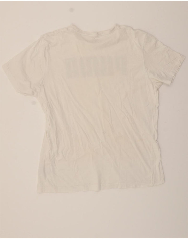 PUMA Mens Graphic T-Shirt Top 2XL White Cotton Vintage Puma and Second-Hand Puma from Messina Hembry 