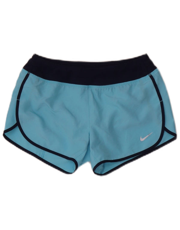 Nike - Pantalones cortos deportivos Dri Fit para niña, 10-11 años, color azul medio