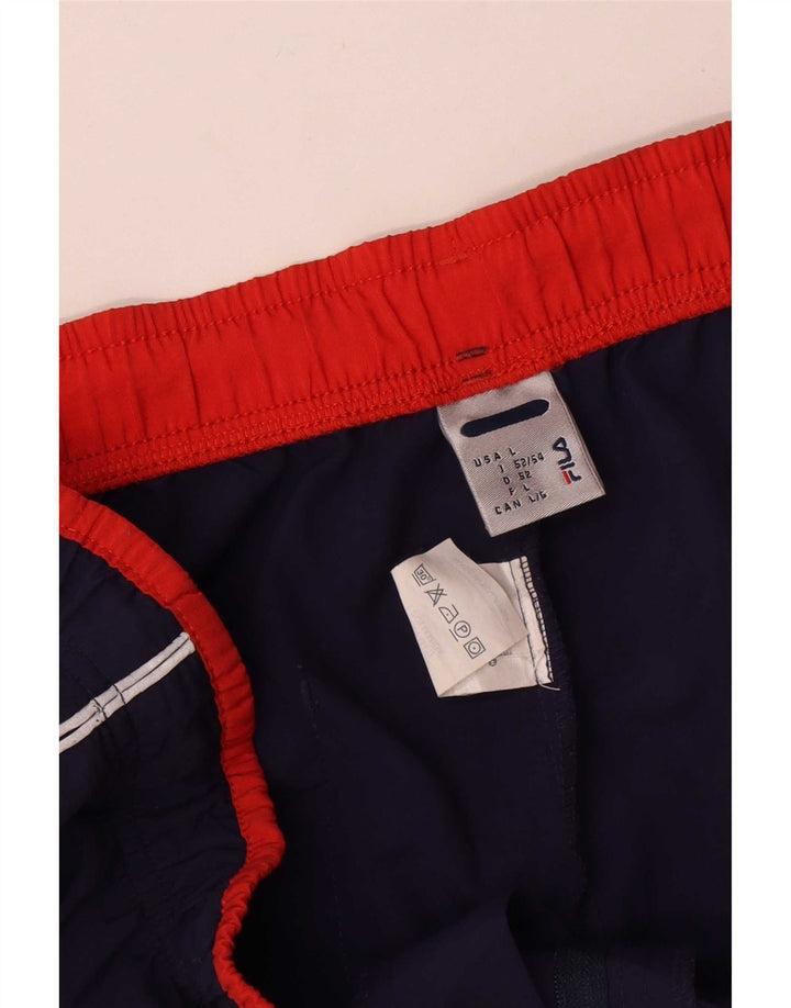 Fila Pantalón De Chándal Para Hombre Grande Azul Marino Poliamida