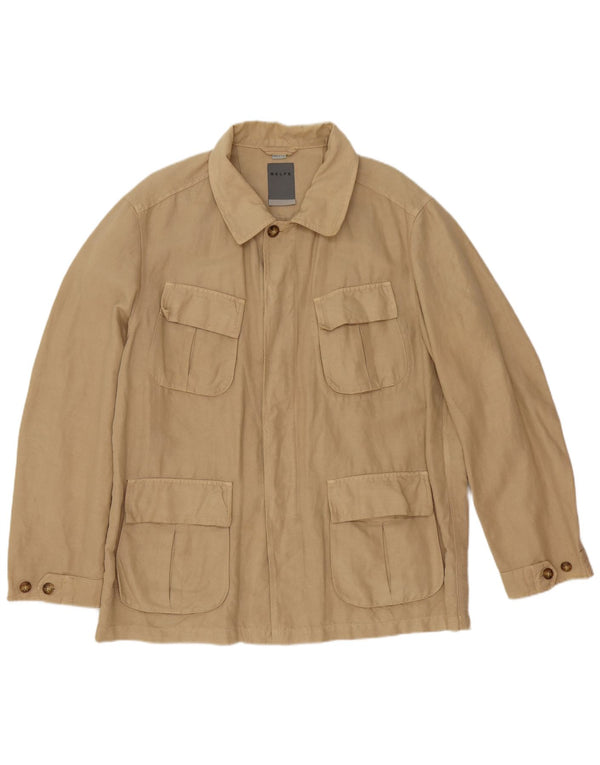 Belfe Chaqueta utilitaria para hombre UK 44 2XL Algodón beige