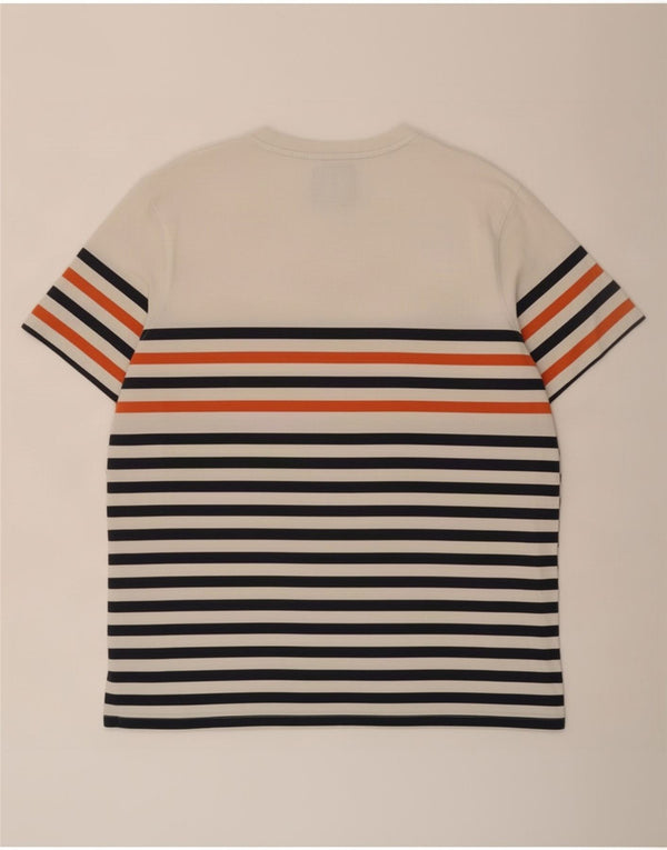 Crew Clothing Camiseta para hombre Top XL Algodón a rayas blancas