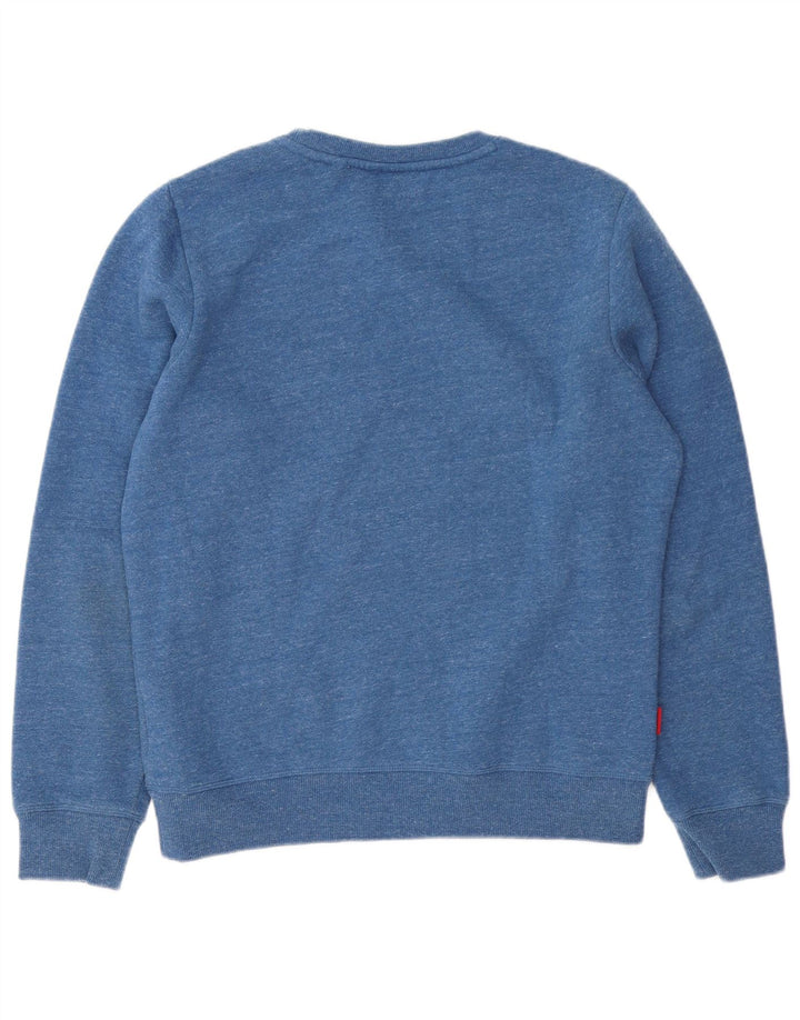 Superdry Sudadera tipo jersey de algodón moteado en azul grande para hombre