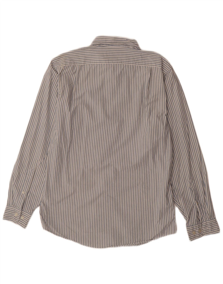 EDDIE BAUER Camisa de corte clásico para hombre de algodón a rayas azul pequeña