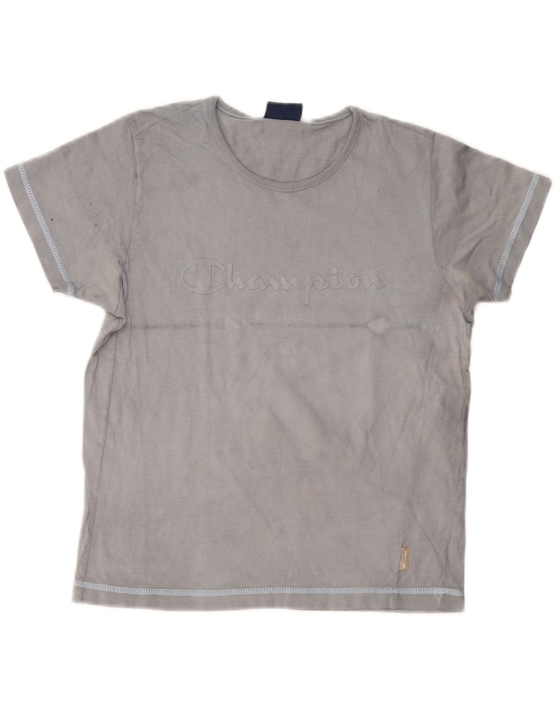 CHAMPION Camiseta gráfica para mujer Top UK 10 Small Azul marino Algodón