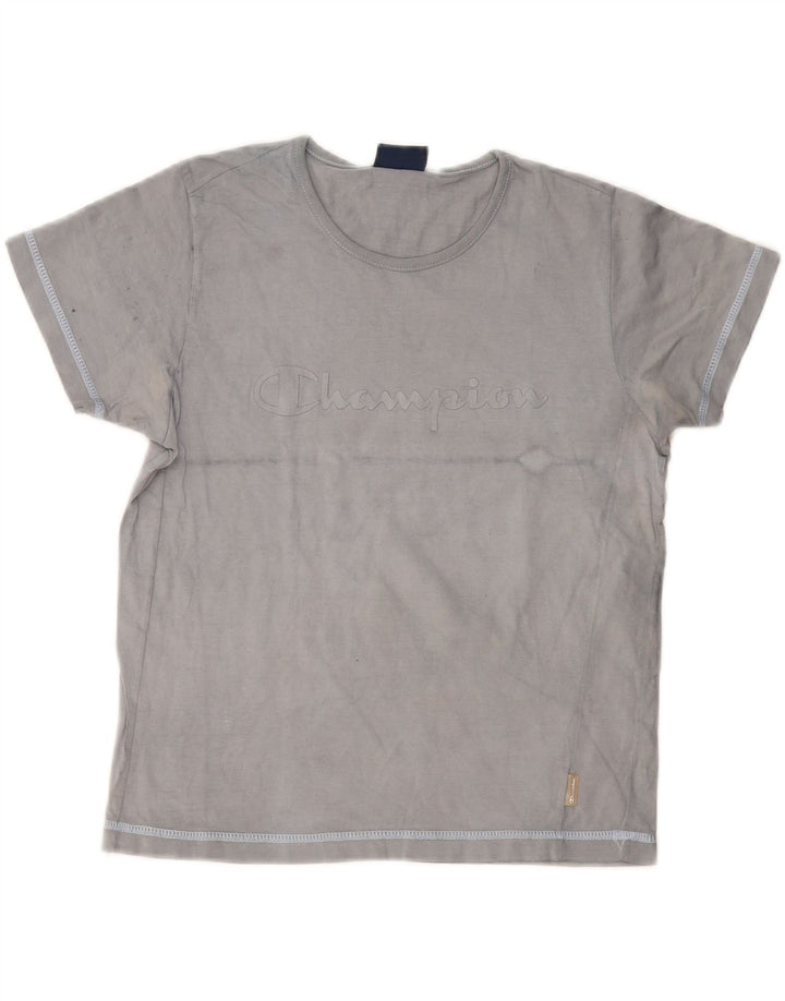 CHAMPION Camiseta gráfica para mujer Top UK 10 Small Azul marino Algodón