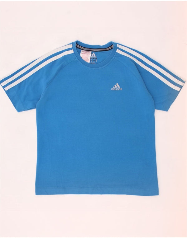 Adidas Chicos Climalite Camiseta Top 7-8 Años Azul Algodón