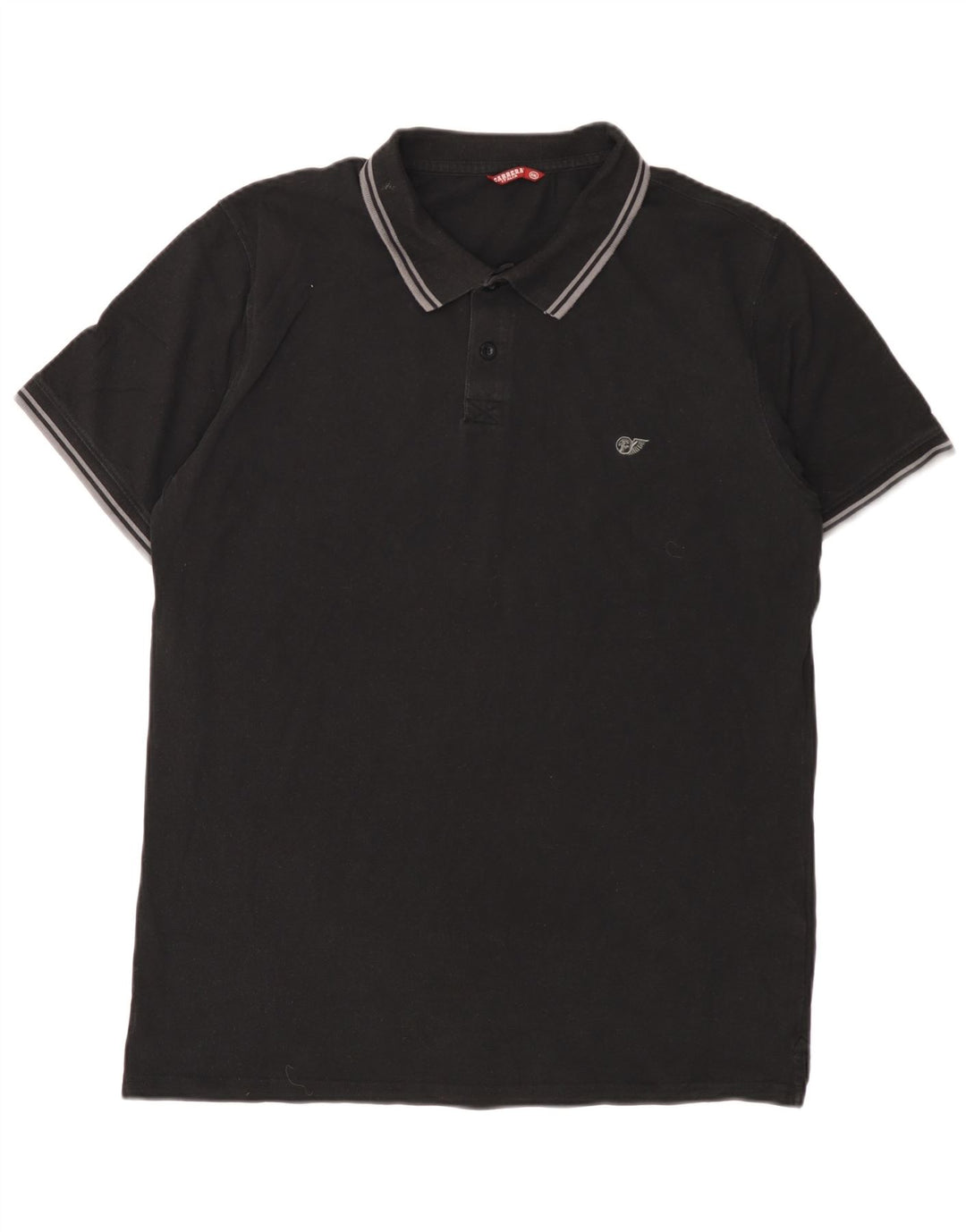 Polo Carrera Hombre 2XL Algodón Negro