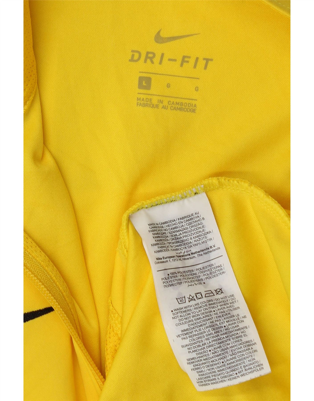 Nike Hombre Dri Fit Chándal Top Chaqueta Grande Amarillo Colorblock Poliéster