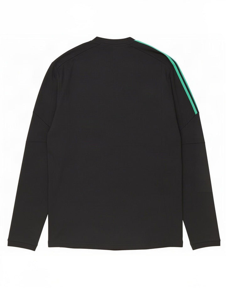 Adidas Camiseta De Fútbol Irlandesa Para Hombre Manga Larga Poliéster Negro Mediano