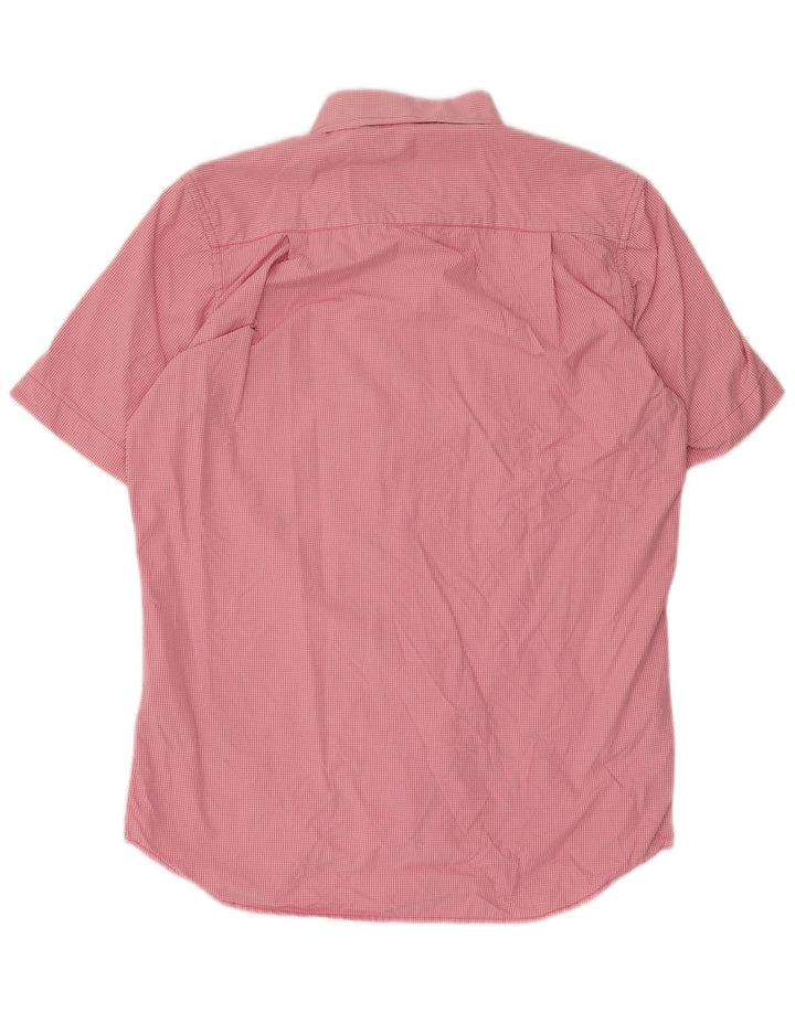 Superdry Camisa De Manga Corta De Algodón A Cuadros Rosa Grande Para Hombre