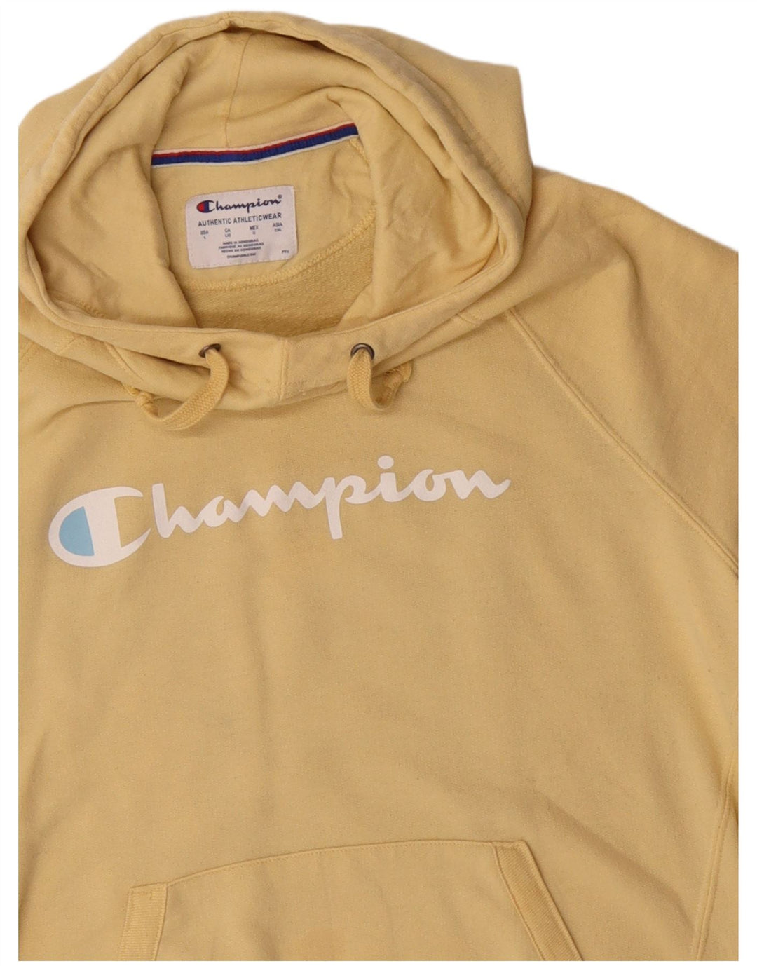 Champion Sudadera Con Capucha Gráfica Para Hombre Jersey Grande De Poliéster Amarillo
