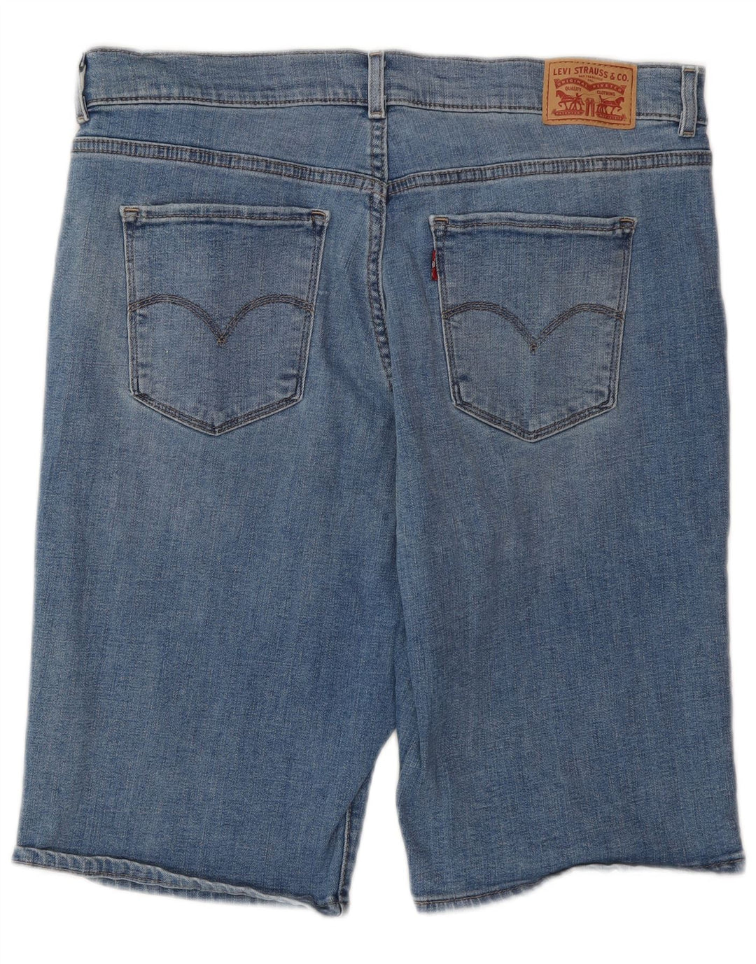 LEVI'S Bermudas vaqueras desgastadas para mujer W32 Algodón azul grande