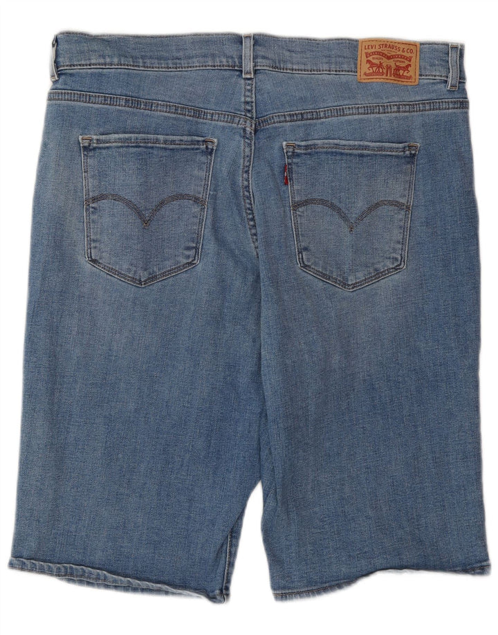 LEVI'S Bermudas vaqueras desgastadas para mujer W32 Algodón azul grande