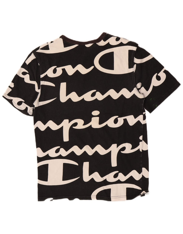Champion Camiseta gráfica para hombre Top Small Black Cotton