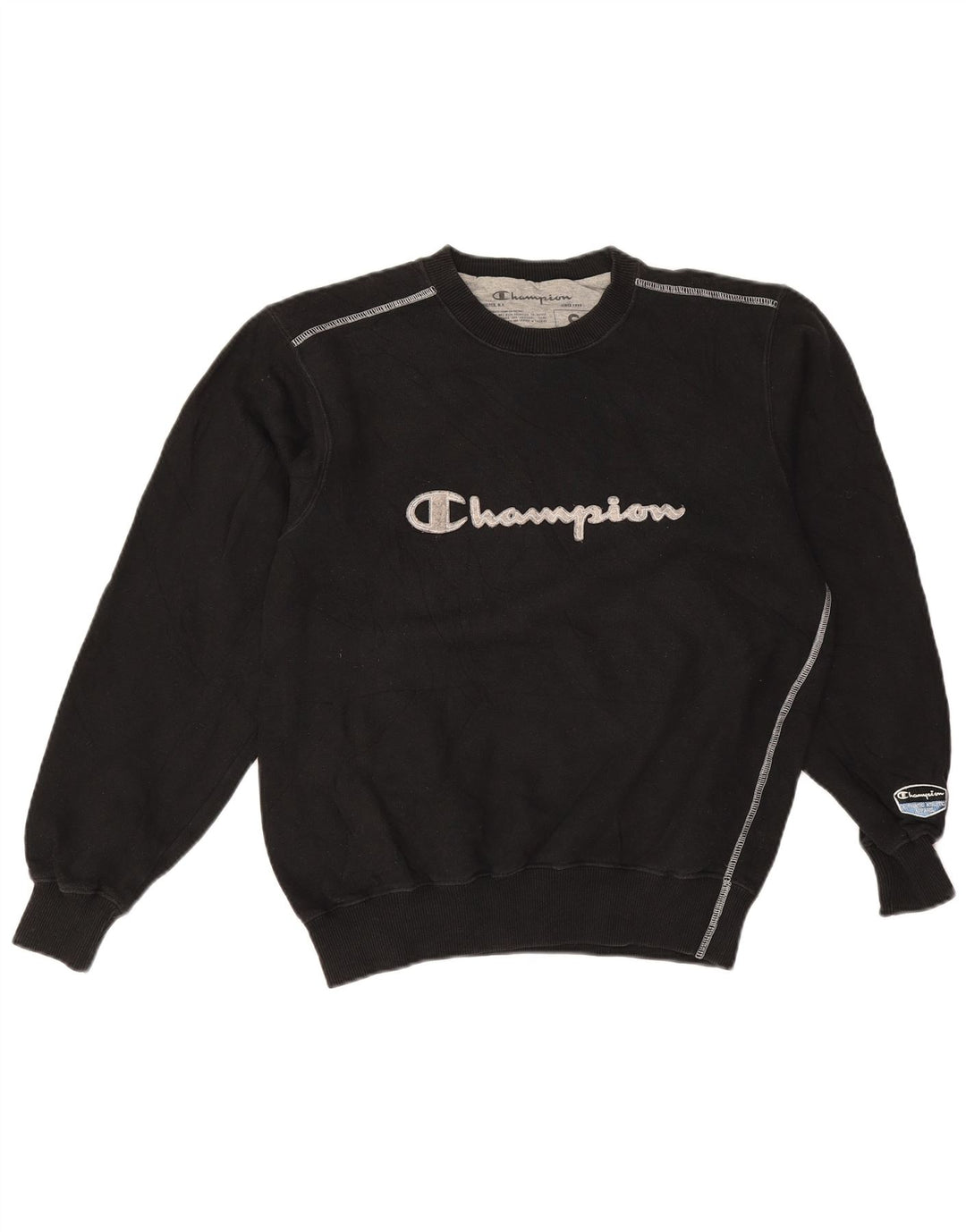 CHAMPION Sudadera con gráfico extragrande para mujer, talla 10, color negro