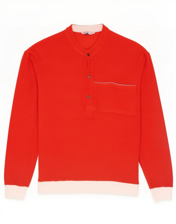 Colmar Hombre Camiseta Manga Larga IT 50 Medium Rojo Colorblock Algodón
