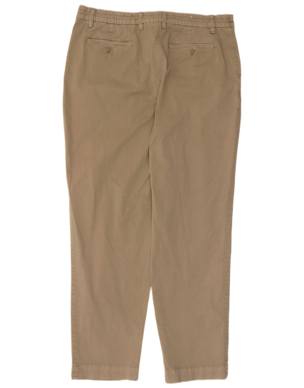 ZARA Hombre Pantalón Chino Tapered 2XL W36 L31 Algodón Beige