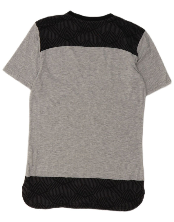 Camiseta Puma Hombre Top Small Gris Geométrico Algodón