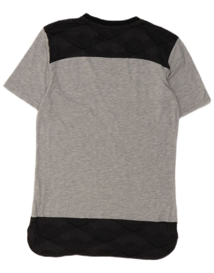 Camiseta Puma Hombre Top Small Gris Geométrico Algodón