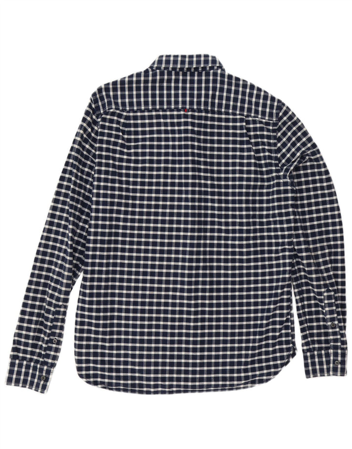 Superdry Camisa Grande De Algodón A Cuadros Azul Marino Para Hombre