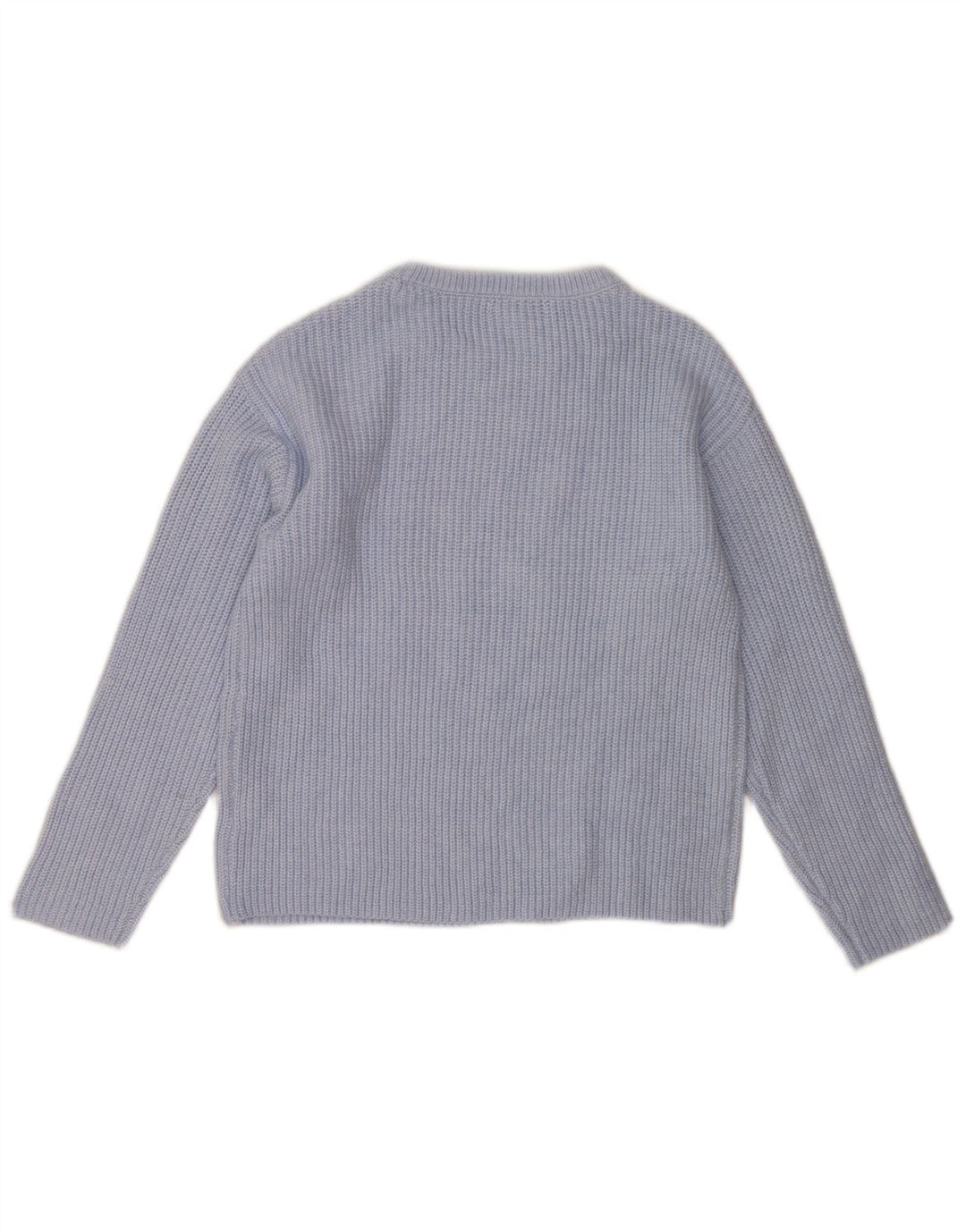 Marks & Spencer Jersey con Cuello Barco para Mujer UK 10 Pequeño Poliéster Azul