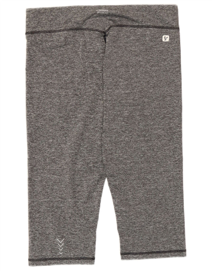 Freddy Pantalones de chándal capri para mujer UK 44 Poliéster moteado gris grande