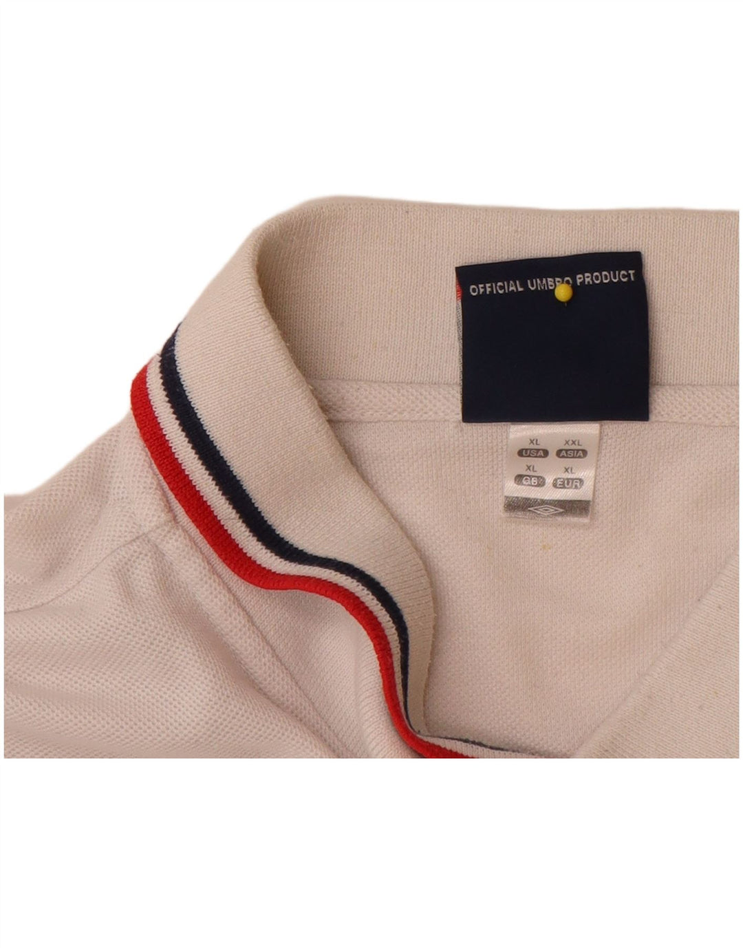 Polo Umbro Inglaterra Hombre XL Poliéster Blanco