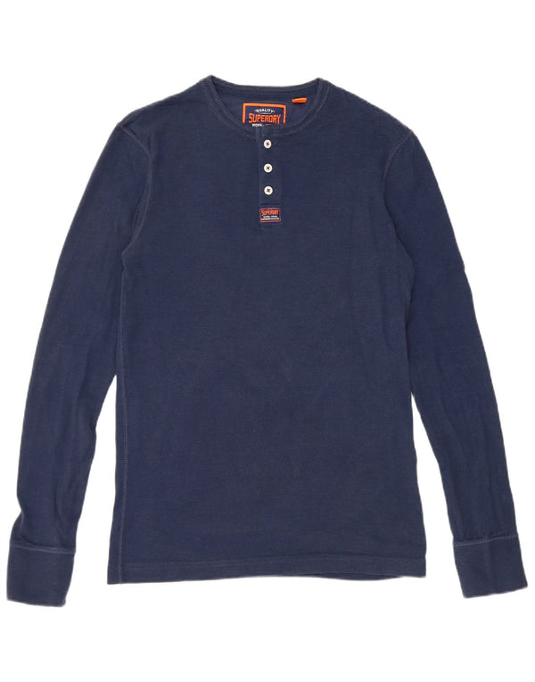Superdry Hombre Top Manga Larga Pequeño Algodón Azul Marino