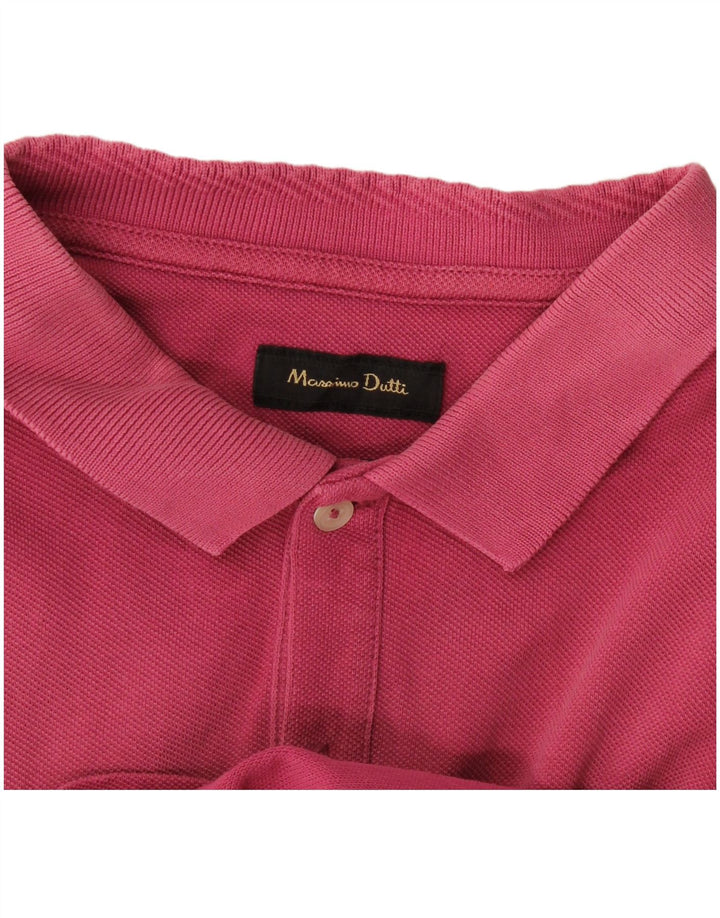 Polo Massimo Dutti Hombre Rosa Mediano