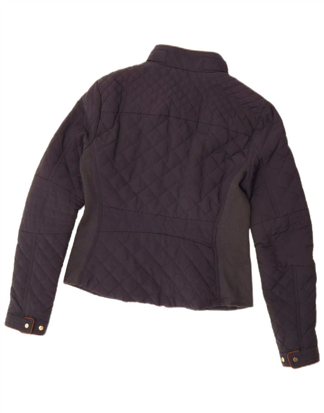 Zara Mujer Chaqueta Acolchada UK 40 Mediano Azul Marino Colorblock