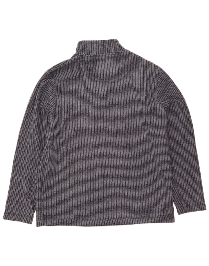 Weird Fish Jersey de forro polar con cuello y cremallera para hombre XL Poliéster azul marino