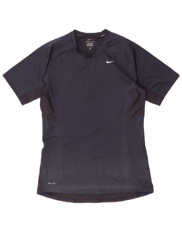 Camiseta Nike Dri Fit para mujer UK 40 Medium Azul marino Colorblock