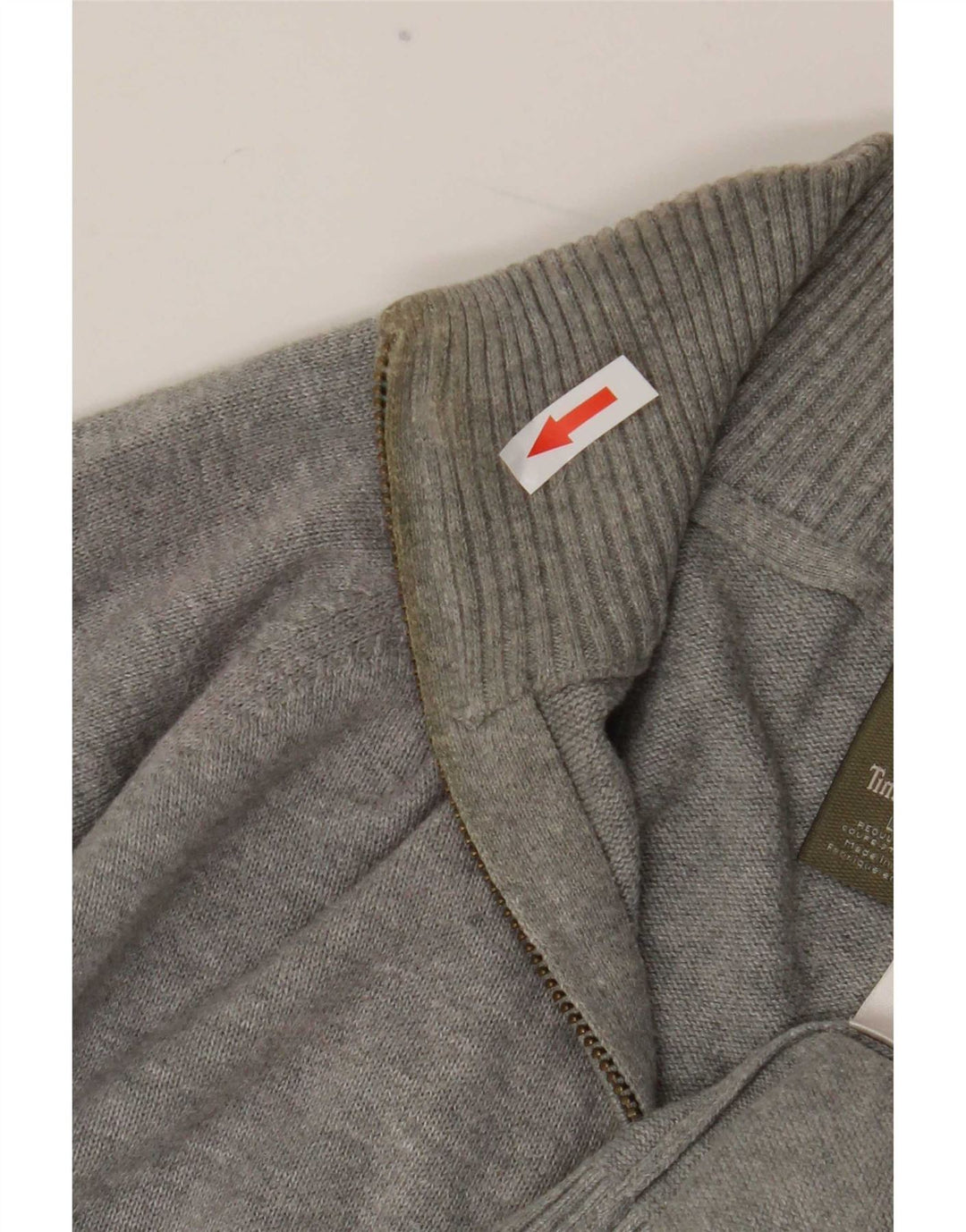 Timberland Suéter tipo jersey con cuello y cremallera de ajuste regular para hombre Algodón gris grande