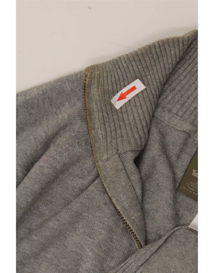 Timberland Suéter tipo jersey con cuello y cremallera de ajuste regular para hombre Algodón gris grande