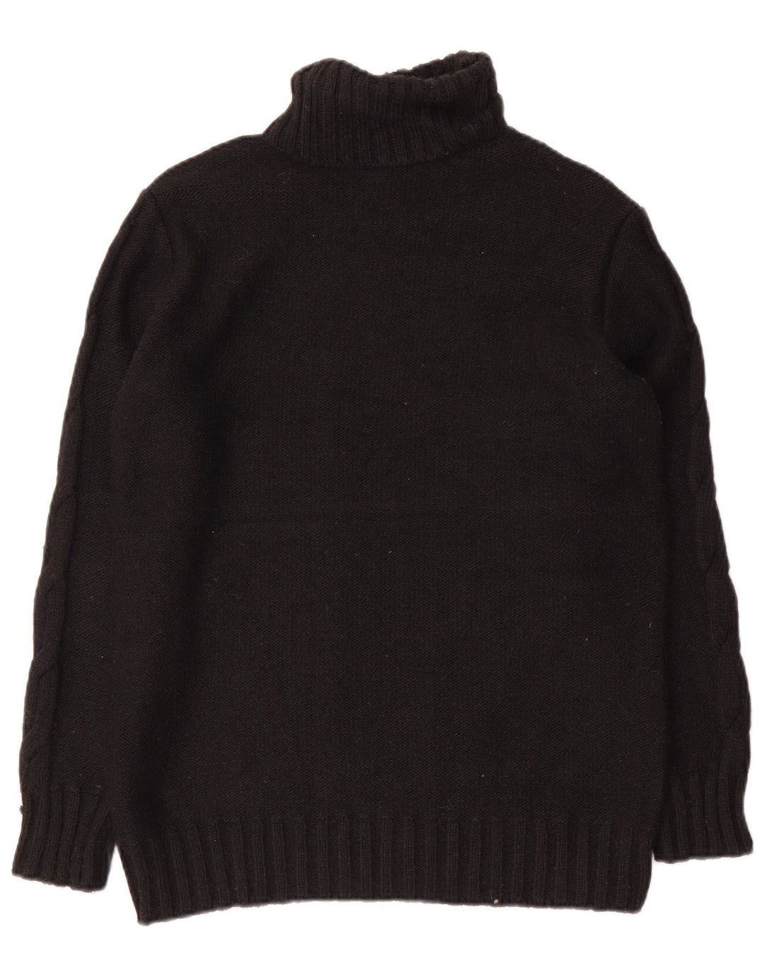Marks & Spencer Jersey con cuello vuelto para hombre, pequeño, acrílico negro