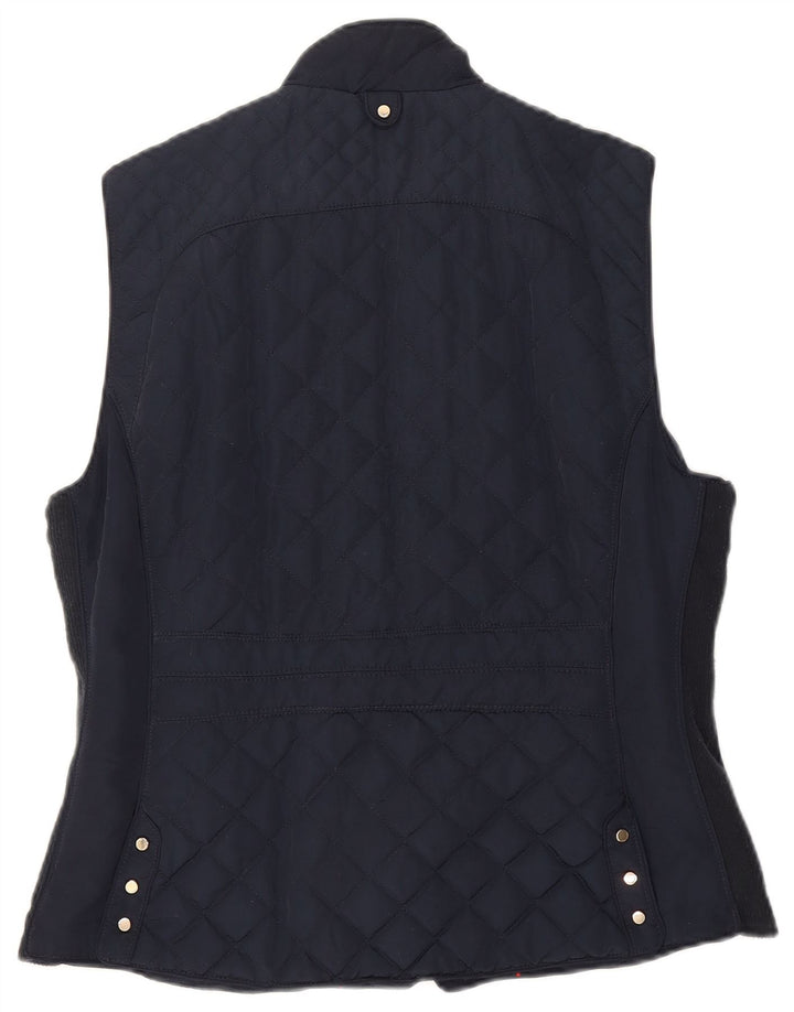Zara Mujer Chaleco Acolchado ES 40 XL Poliéster Azul Marino