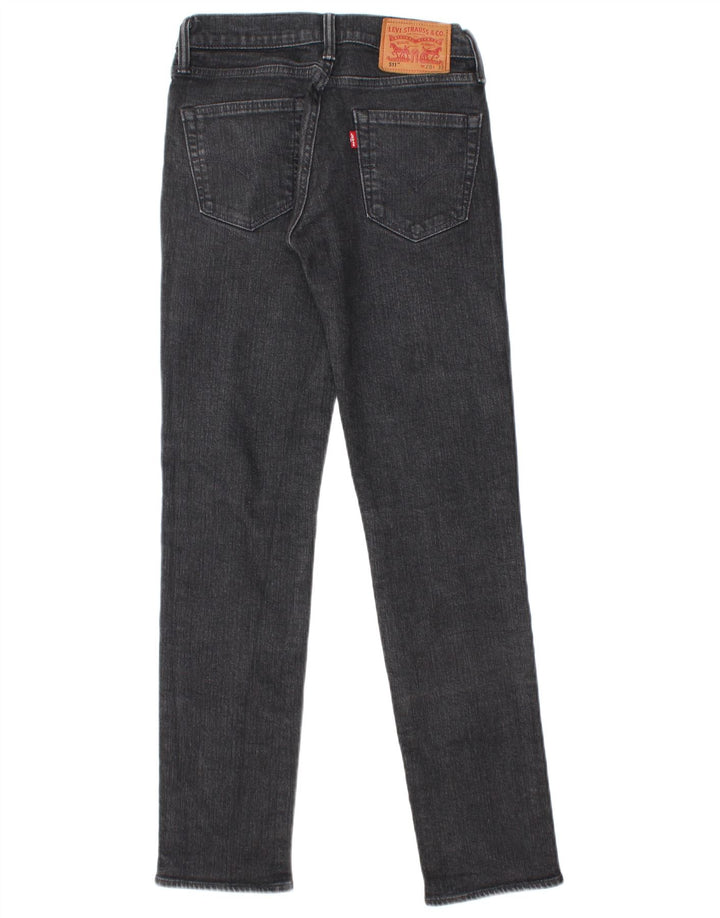 Levi's Hombre 511 Slim Jeans W28 L32 Algodón Negro