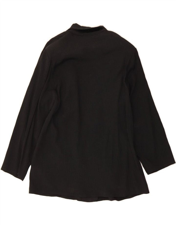 VINTAGE Womens 1 Button Blazer Jacket UK 18 XL Black Vintage Vintage and Second-Hand Vintage from Messina Hembry 