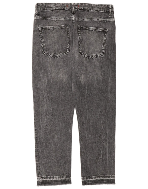 Zara Vaqueros Rectos Mujer EU 38 Small W28 L26 Gris