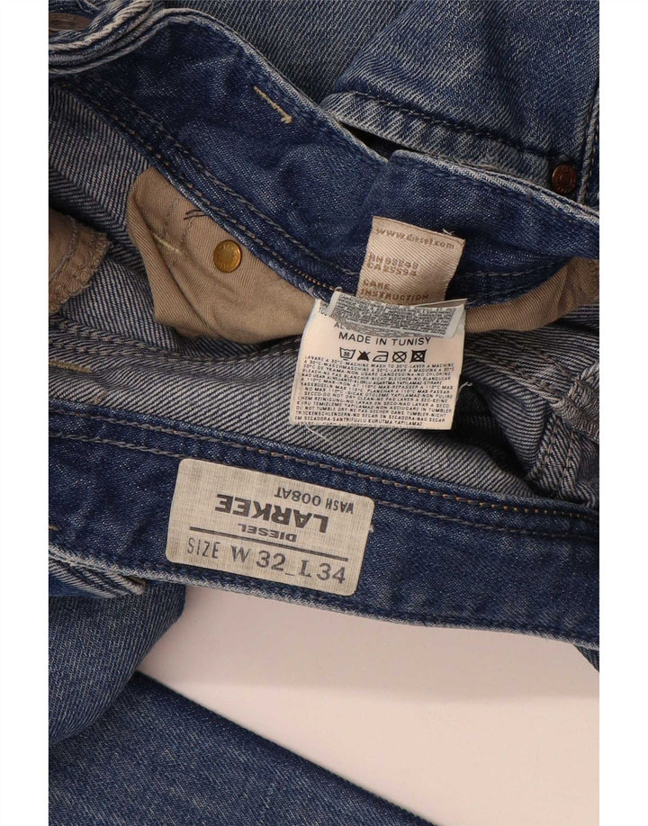 Diesel Hombre Larkee Vaqueros Rectos W32 L34 Algodón Azul