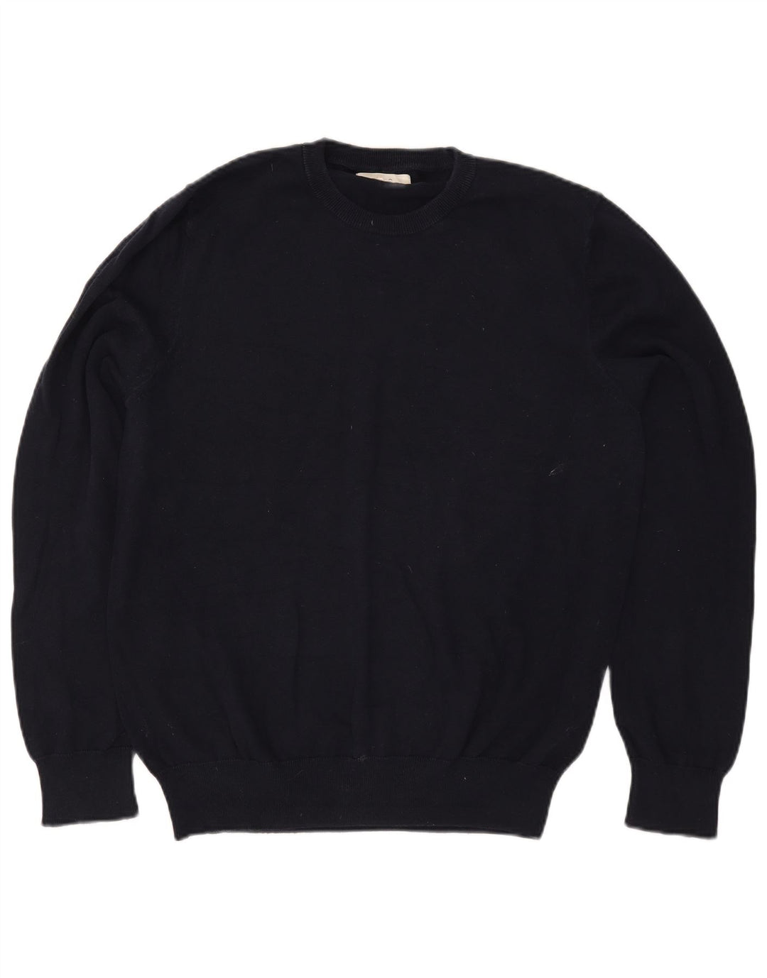 Marks & Spencer - Jersey de cuello redondo para hombre, talla grande, algodón azul marino