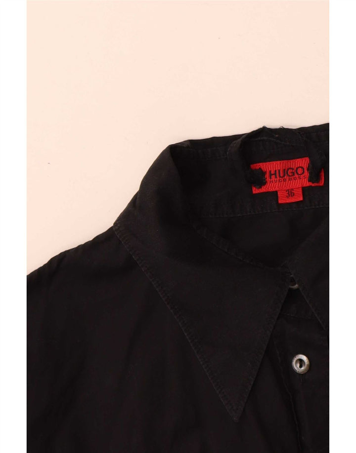 Hugo Boss Blusa de manga corta para mujer EU 36 Small Black