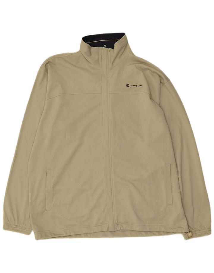 Champion Chaqueta de chándal para hombre, poliéster verde grande