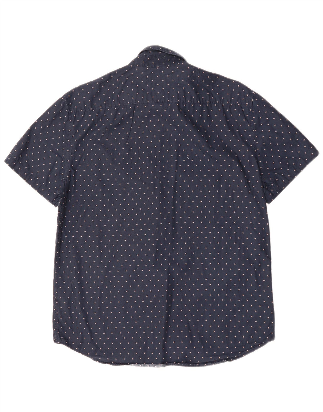 Jack Wills Camisa ajustada para hombre de algodón con lunares en azul marino grande