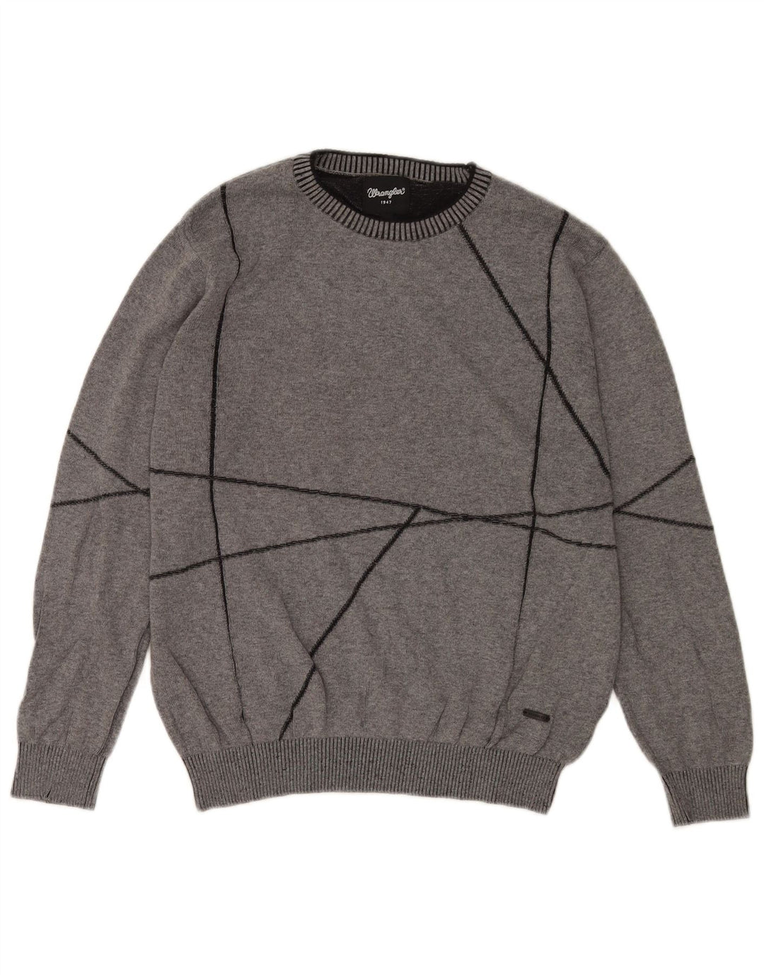 Wrangler Jersey De Cuello Redondo Para Hombre De Algodón Geométrico Gris Medio
