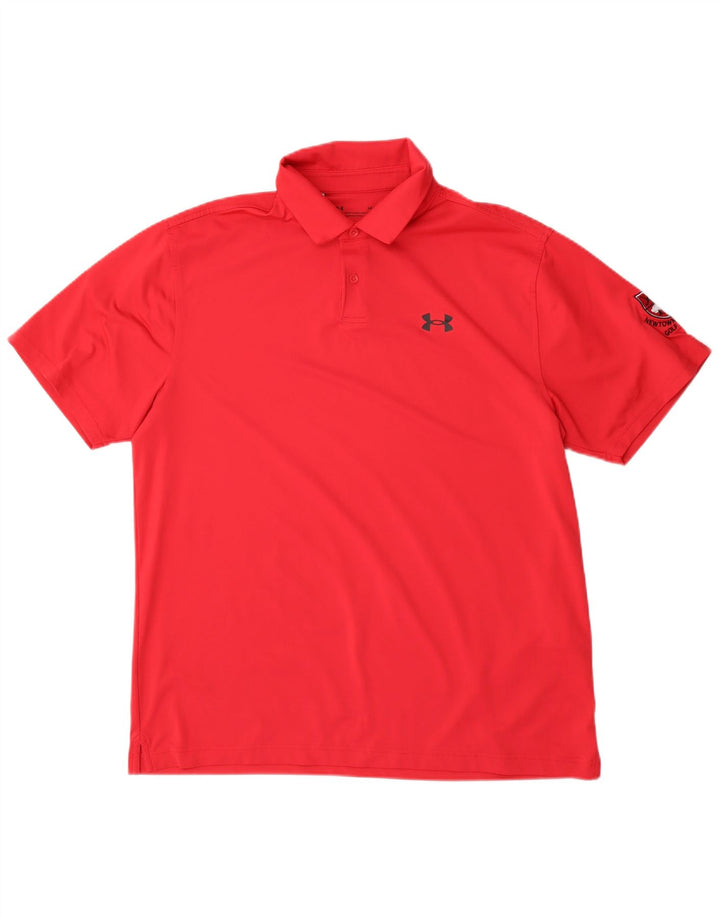 Under Armour Polo gráfico para hombre Poliéster rojo grande
