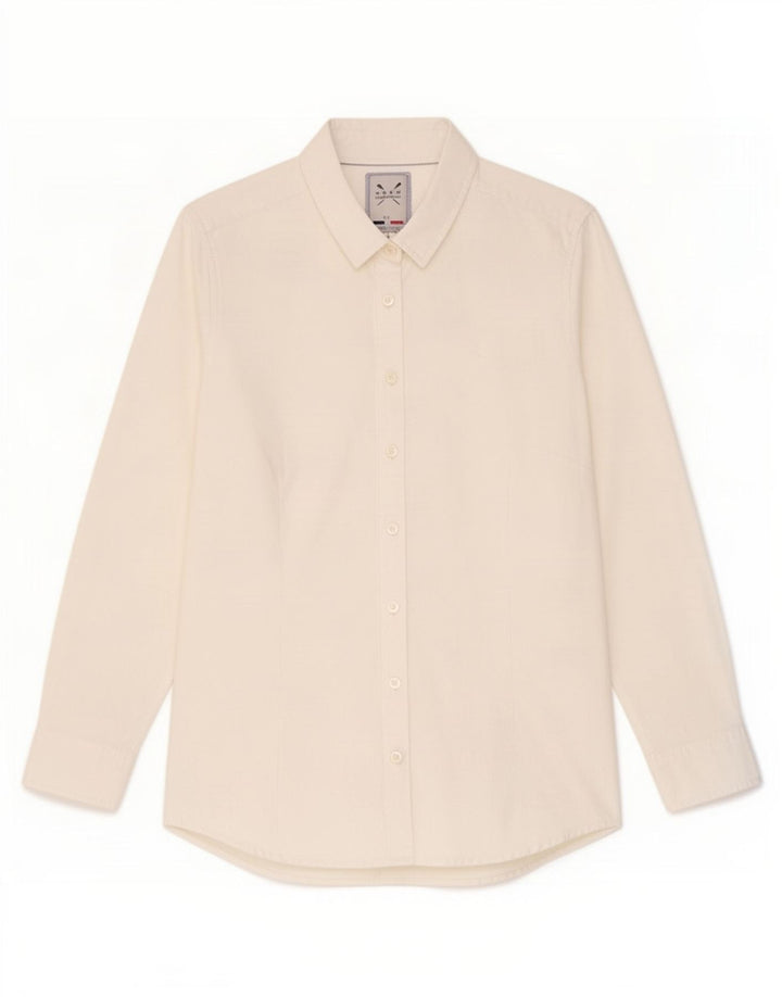 Crew Clothing Camisa para mujer UK 12 Mediana Algodón blanco