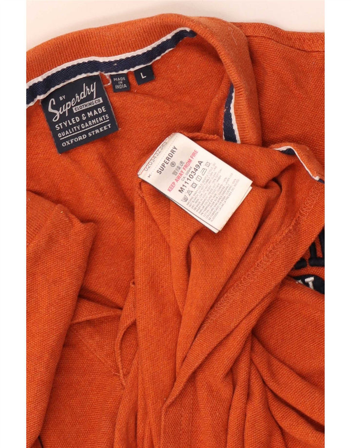 Superdry Polo Gráfico Para Hombre De Algodón Naranja Grande