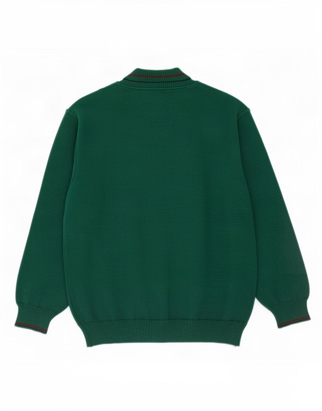 Il Granchio Jersey con Cuello en V para Hombre Large Green Argyle/Diamond Wool